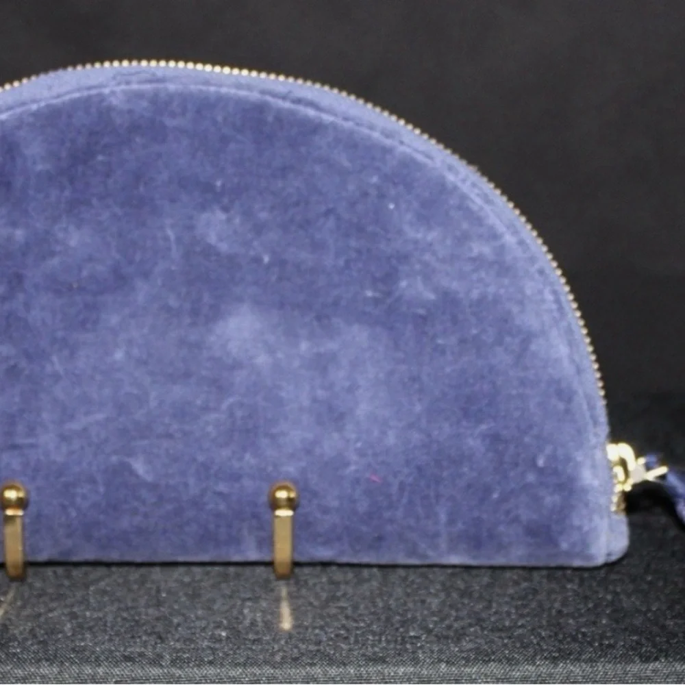 Embroidered Blue Anthropologie Velvet Clutch - Picture 4 of 7